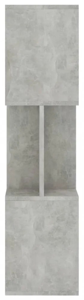 betonszürke szerelt fa könyvszekrény/térelválasztó 80x24x96 cm