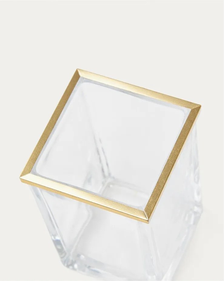 Aranyszínű üveg fogkefetartó pohár Soanet – Kave Home