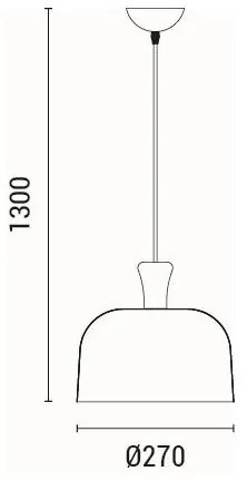 Csillár zsinóron 1xE27/15W/230V sárga pr. 27 cm