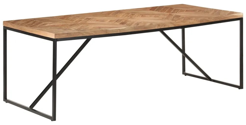 tömör akác és mangófa étkezőasztal 200 x 90 x 76 cm