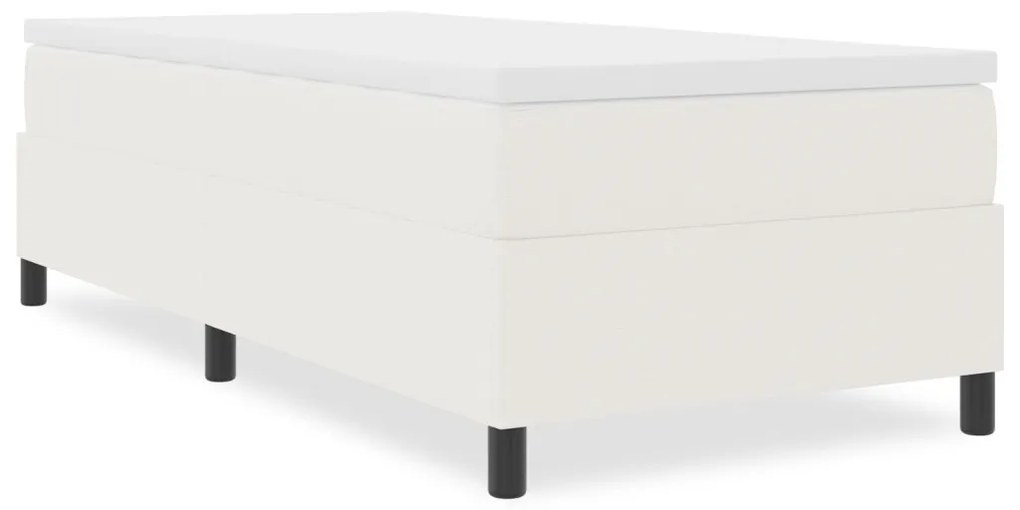 Boxspring Ágy Krém Egyszemélyes Corduroy Szövet
