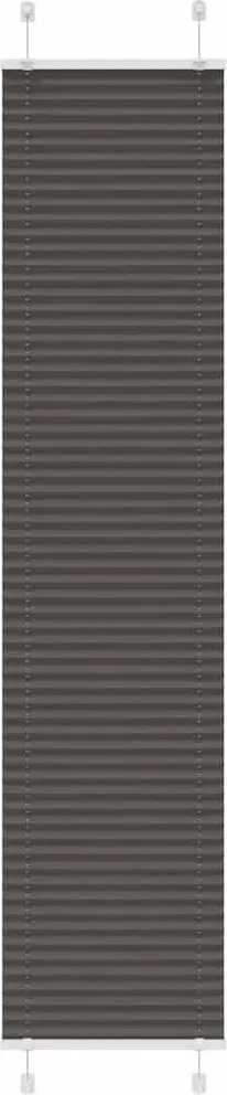 vidaXL pliszírozott redőny fekete 40x200 cm szövetszélesség 39,4 cm