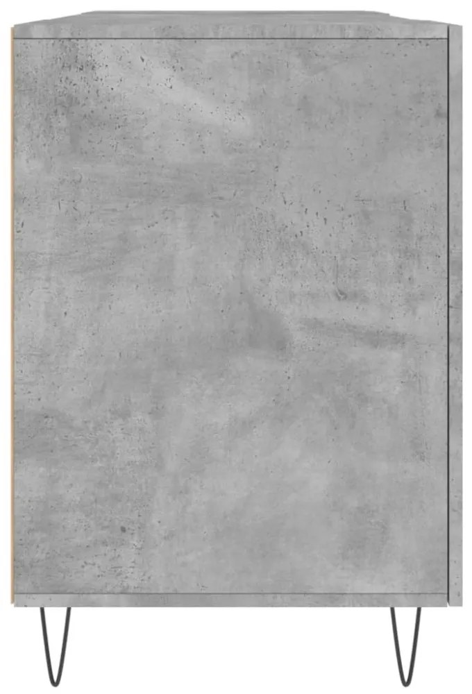 betonszürke szerelt fa íróasztal 140 x 50 x 75 cm