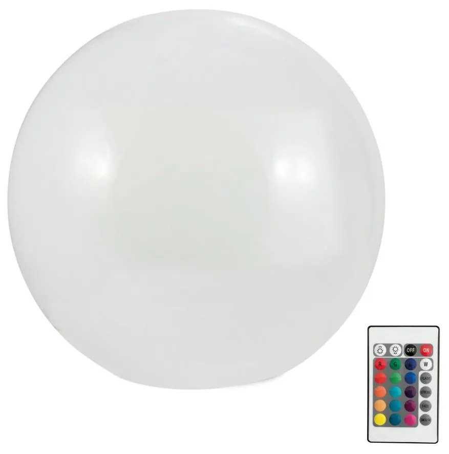 Polux LED RGBW Napelemes lámpa BALL LED/3,2V átm. 20 cm IP65 + távirányítás SA1939