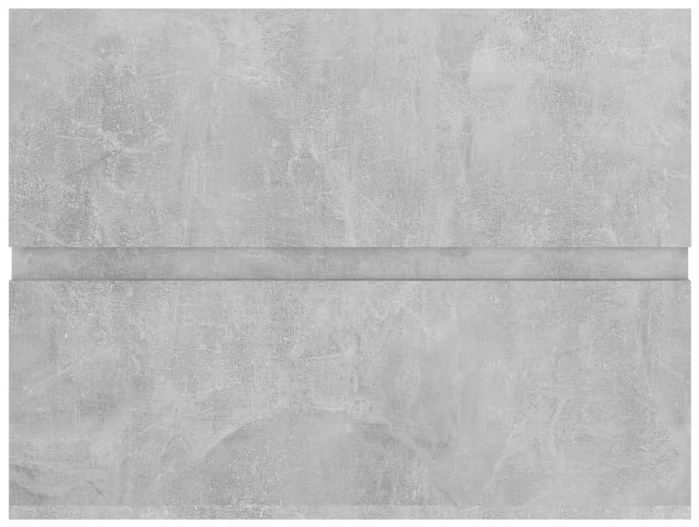 Betonszürke szerelt fa mosdószekrény 60 x 38,5 x 45 cm