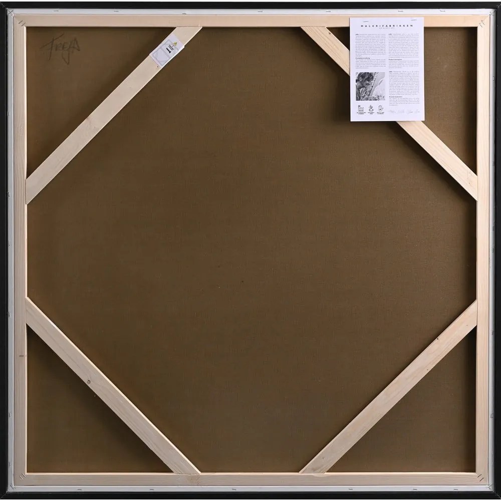 Kézzel festett kép 100x100 cm Blue Inside – Malerifabrikken