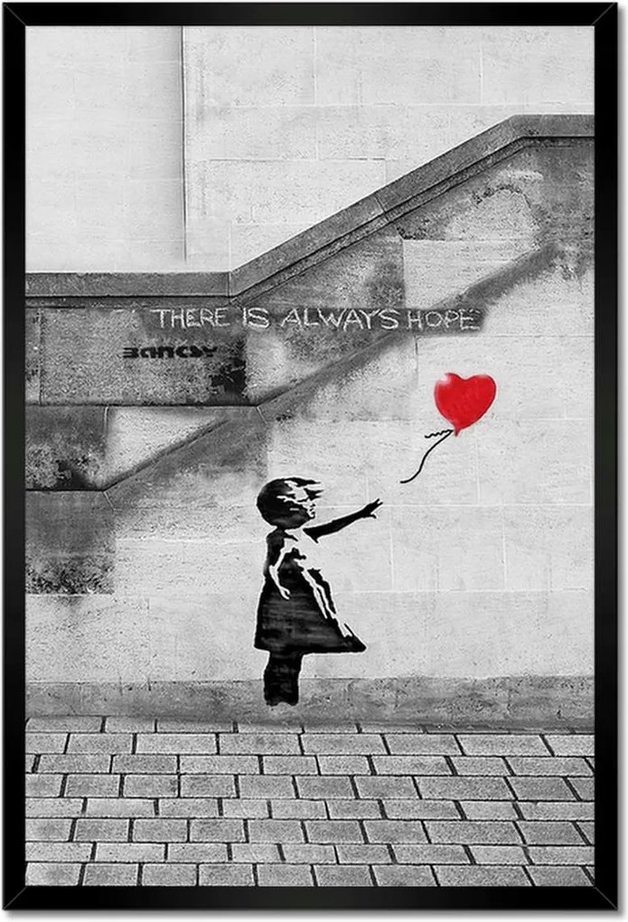 Poszterek keretben 40x60 Banksy Lány Hope