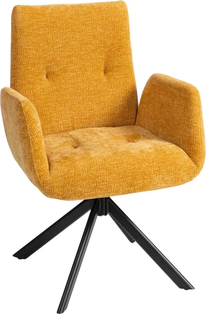 HOMCOM Kárpitozott fotel, kiegészítő fotel, modern dizájn, 60 x 61 x 88 cm, sárga