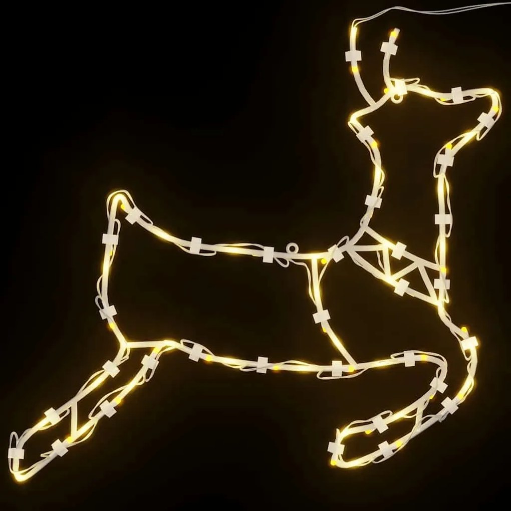 2 db meleg fehér karácsonyi fények rénszarvas sziluett 35 LED