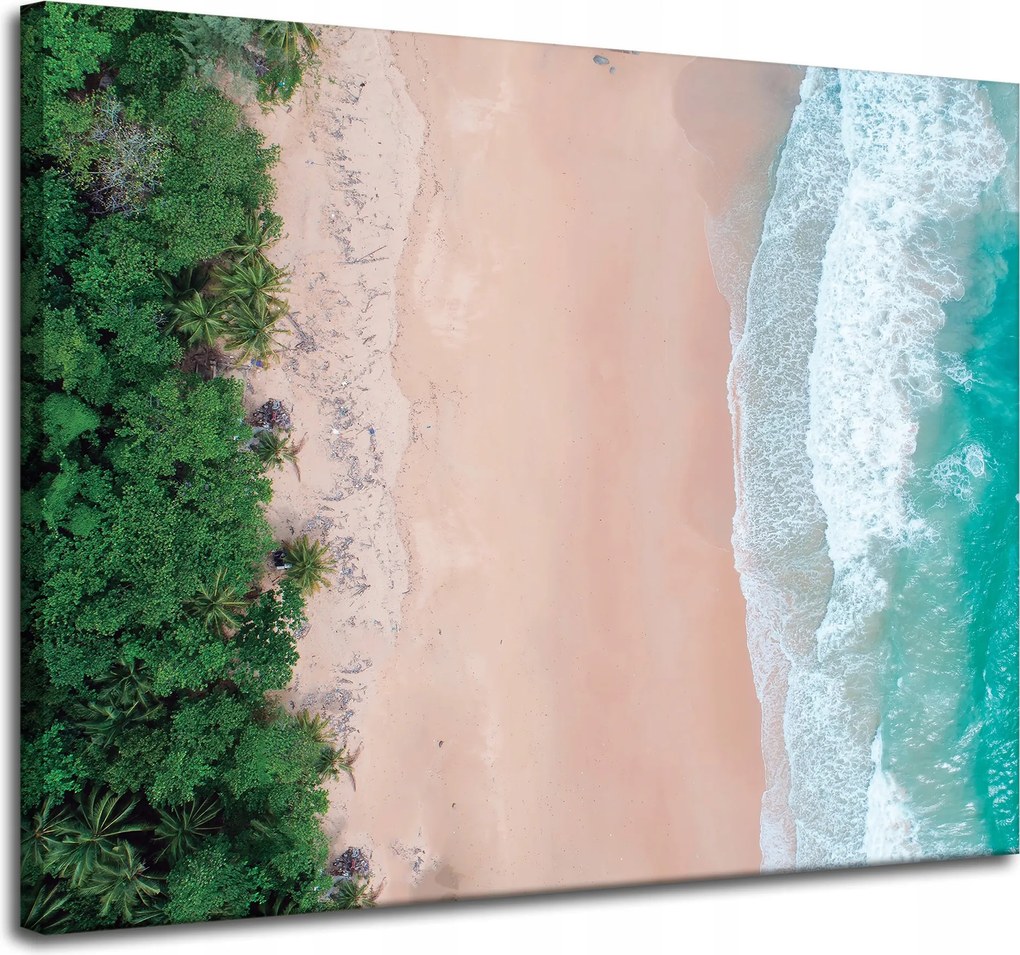 Vászonkép Fák Vízpart Óceán Hullámok 100x80 cm Ideális ajándék