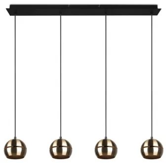 Trio - Csillár zsinóron FLETCHER 4xE14/40W/230V réz