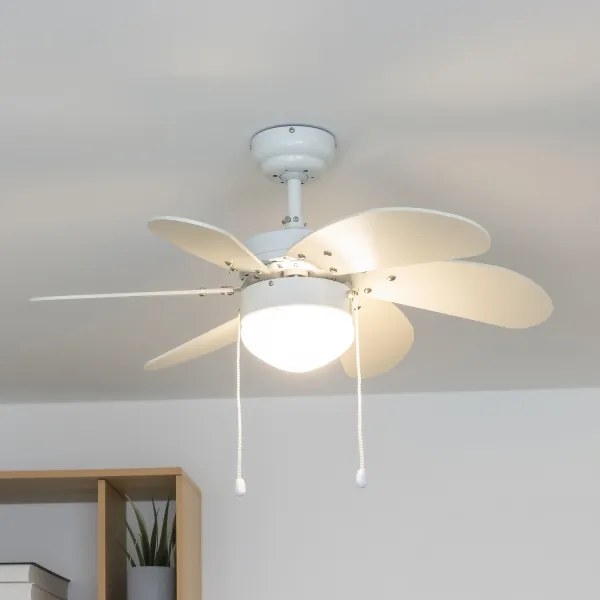 ZEVENTI - Mennyezeti ventilátor FAMARA 1xE14/60W/230V fehér
