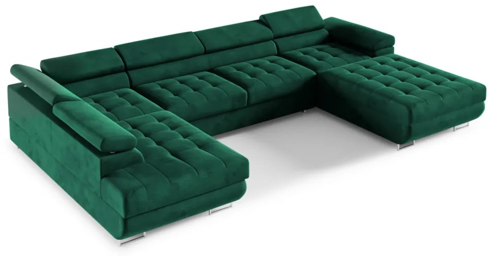 ESMERALDA U alakú ülőgarnitúra, 347x60x203, monolith 37, balos