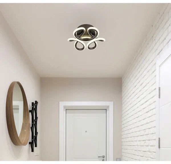 Globo 67386-24A - MELISAND LED mennyezeti lámpa 24W, 26 cm, fekete