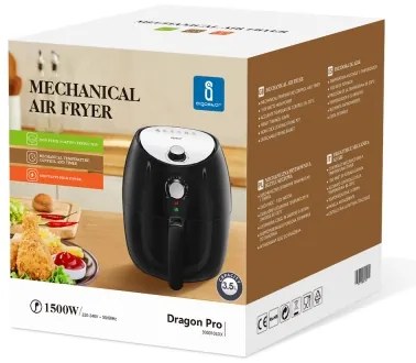 Aigostar - Forró levegős sütő 1500W/230V 3,5l fekete