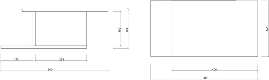 Natúr színű függő éjjeliszekrény tölgyfa dekorral Tann – noo.ma