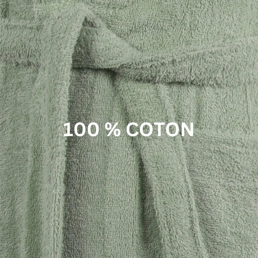 Sötétszürke pamut fürdőköpeny XXL Lindu – Tiseco Home Studio