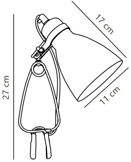 Nordlux - Csipeszes asztali lámpa CYCLONE 1xE14/15W/230V fekete