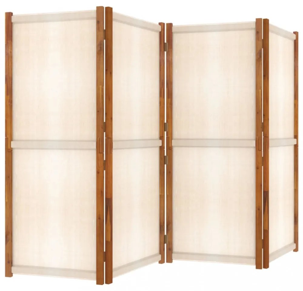 fehér 4 paneles térelválasztó 280x180 cm
