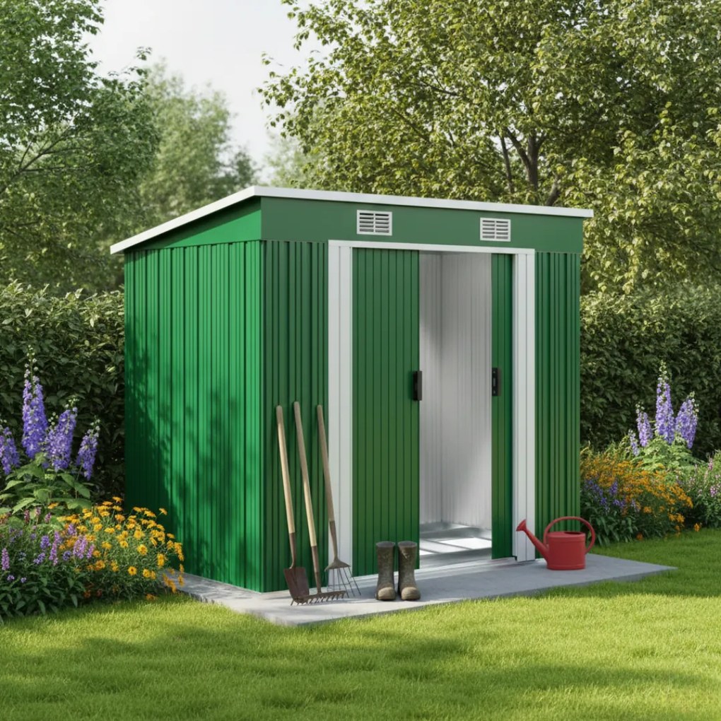 Kerti szerszámosház L, zöld Gardebruk