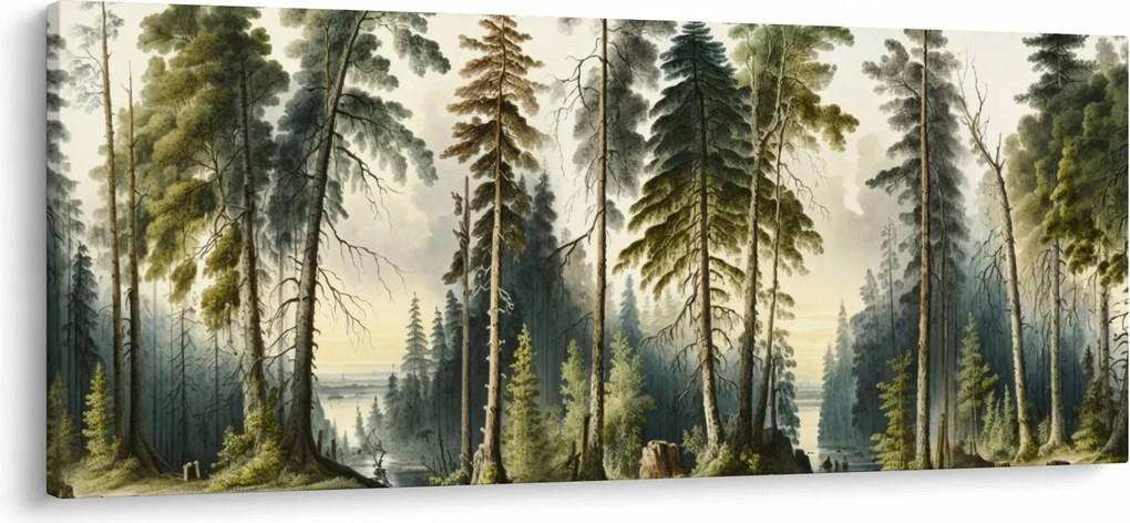 Kép - Szüreti táj az erdők (120x50 cm)