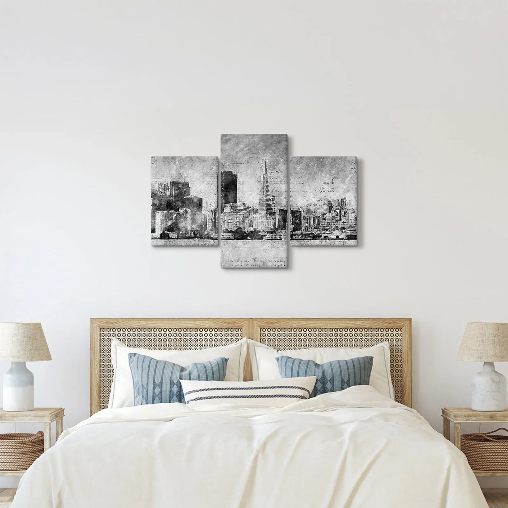 Kép - Kávé művészeti város (90x60 cm)