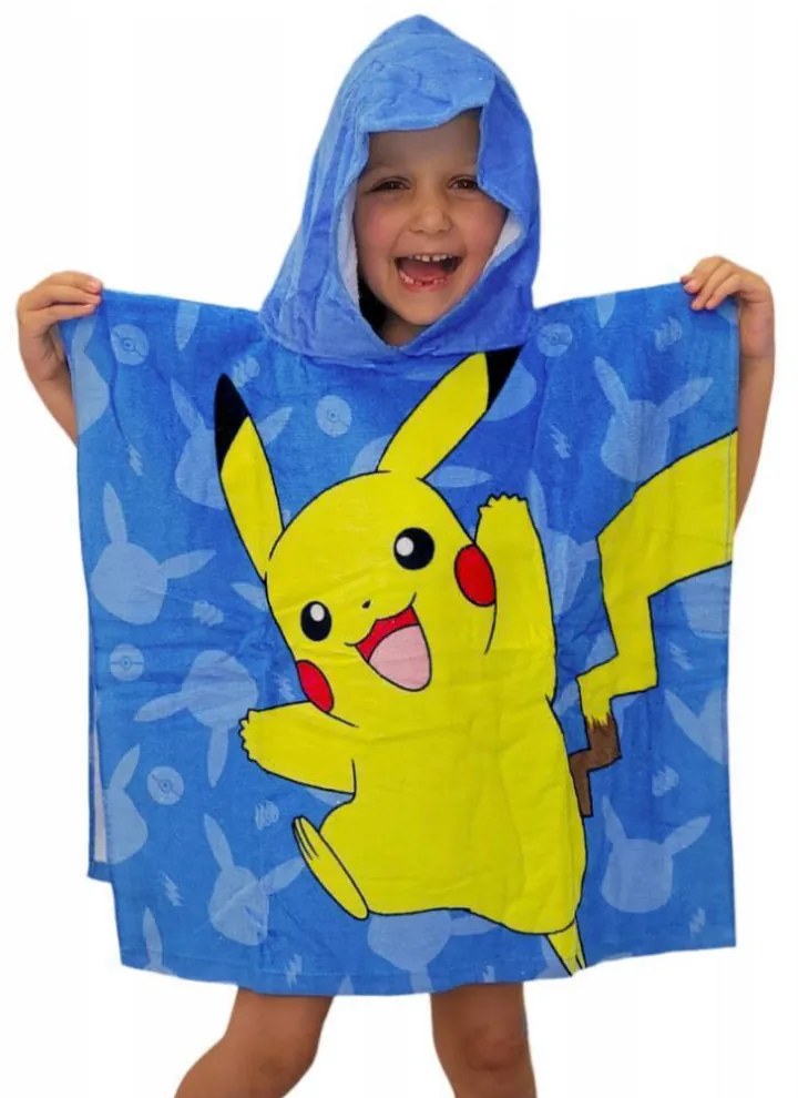 Pokémon Blue strand törölköző poncsó 60x120 cm