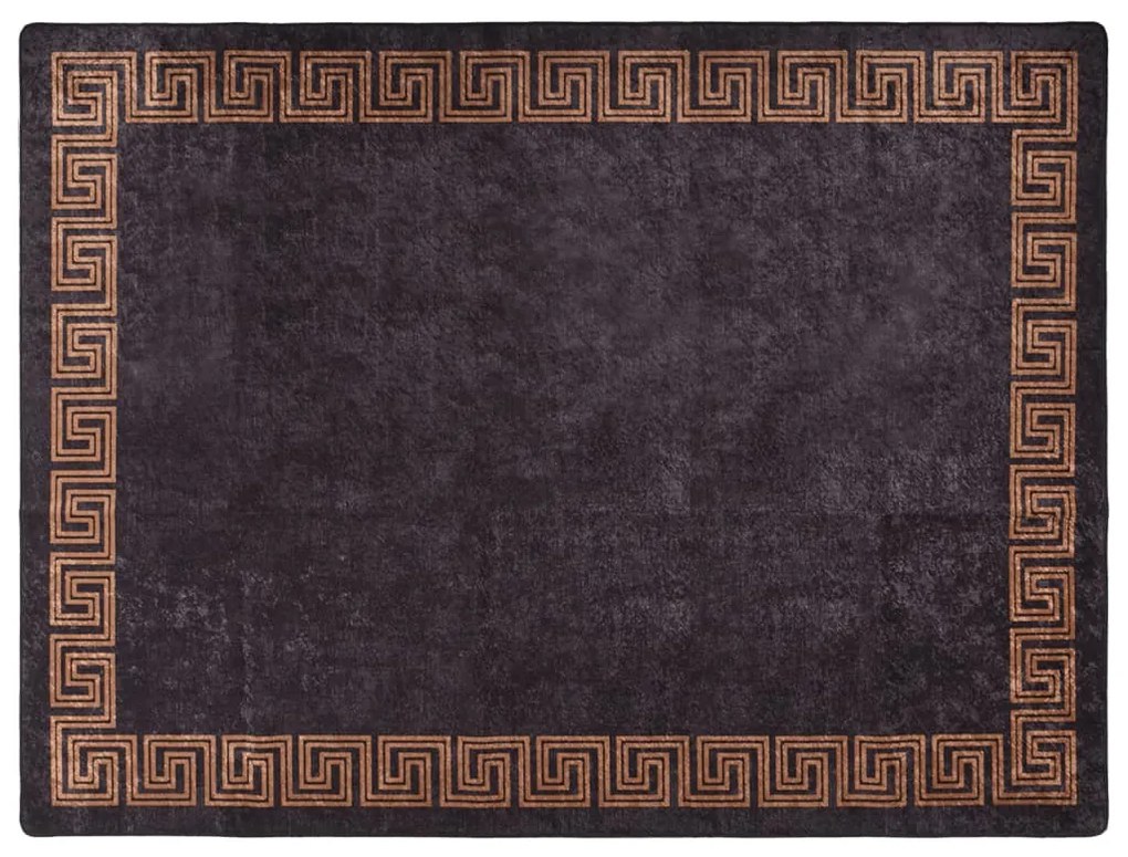 fekete-arany mosható csúszásgátló szőnyeg 400 x 300 cm