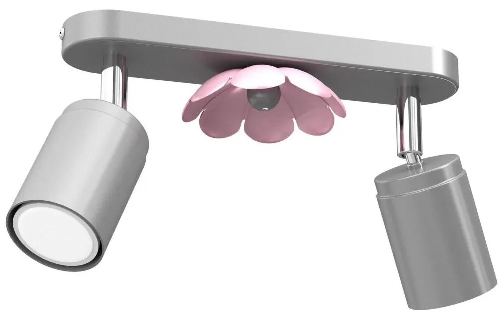 Spotlámpa FLOWER 2xGU10/8W/230V matt króm