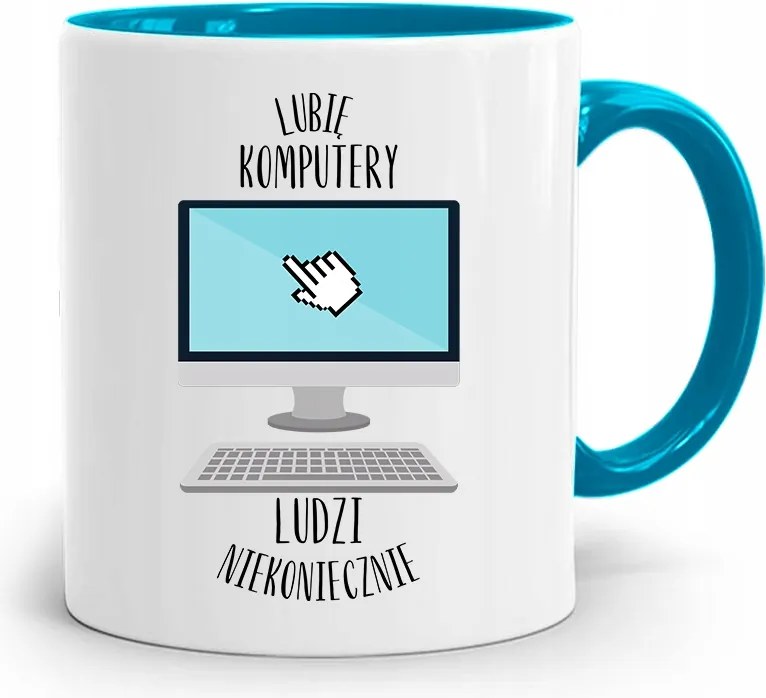 Bögre Kék Informatika Szeretem A Számítógépeket Nyomtatott fényképpel