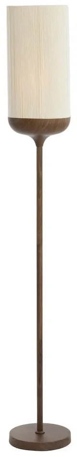 Sötétbarna állólámpa textil búrával (magasság 159 cm) Dania – Light & Living