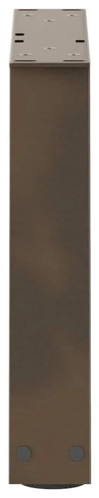 2 db V-alakú natúr acél dohányzóasztal láb 40 x (30-31,3) cm