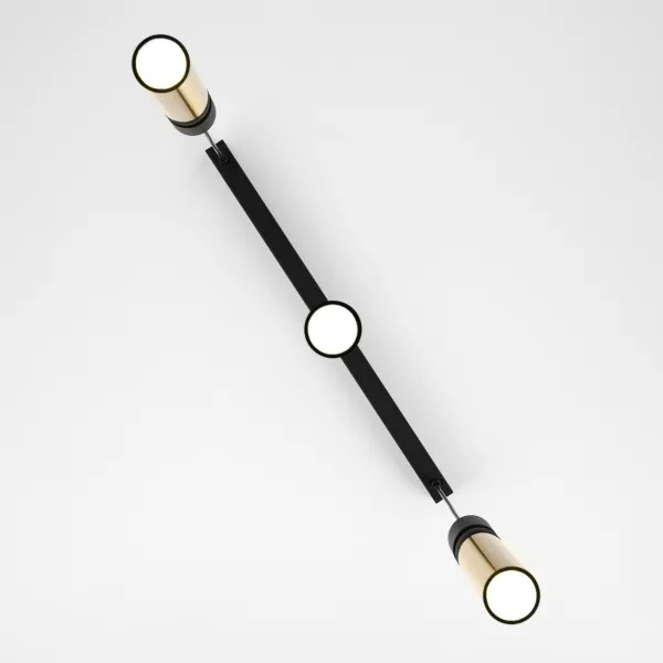 Jupiter 2007 - Csillár zsinóron ALAS 3xGU10/10W/230V arany/fekete