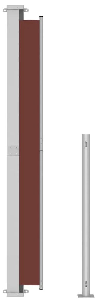 barna behúzható oldalsó terasznapellenző 220 x 500 cm