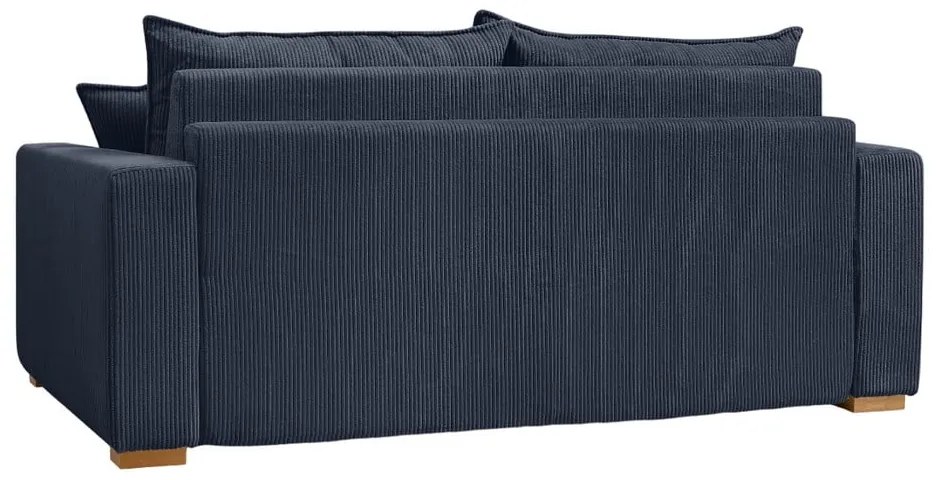 Sötétkék kordbársony kinyitható kanapé 225 cm Augustin – Bobochic Paris
