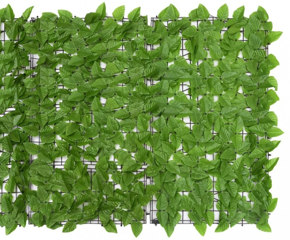 zöld leveles erkélyparaván 400 x 100 cm