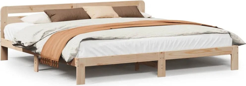vidaXL tömör fenyőfa ágy matrac nélkül 200 x 200 cm