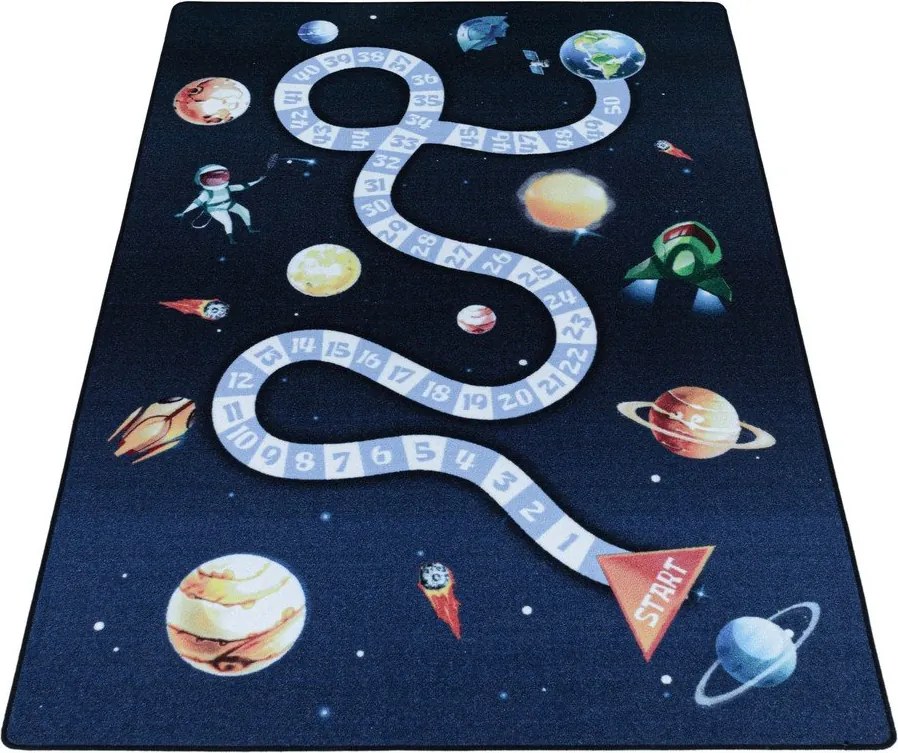 Sötétkék gyerek szőnyeg 140x200 cm Play Space – Ayyildiz Carpets