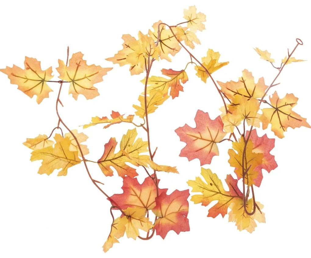 Őszi tölgy és juhar leveles girland, 180 cm