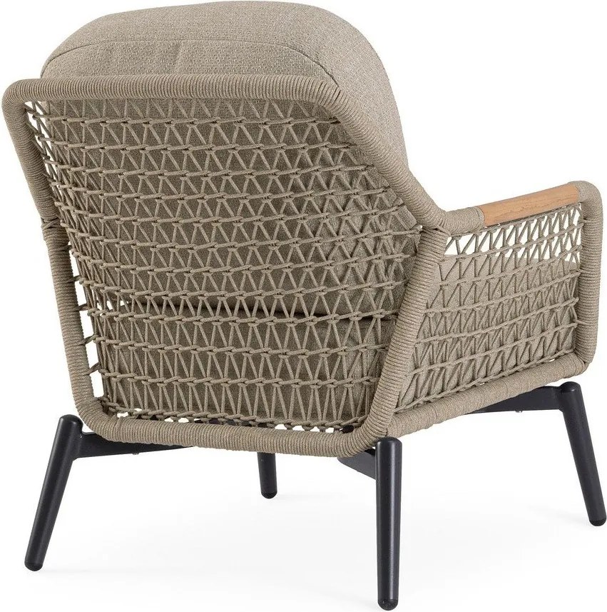 Világosbarna fém kerti fotel Eulero – Bizzotto