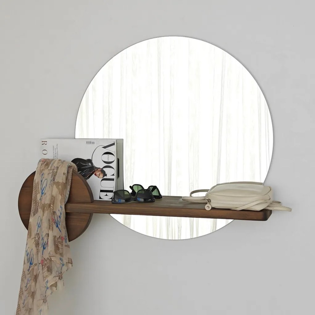 Points tükör, dió, 83 cm