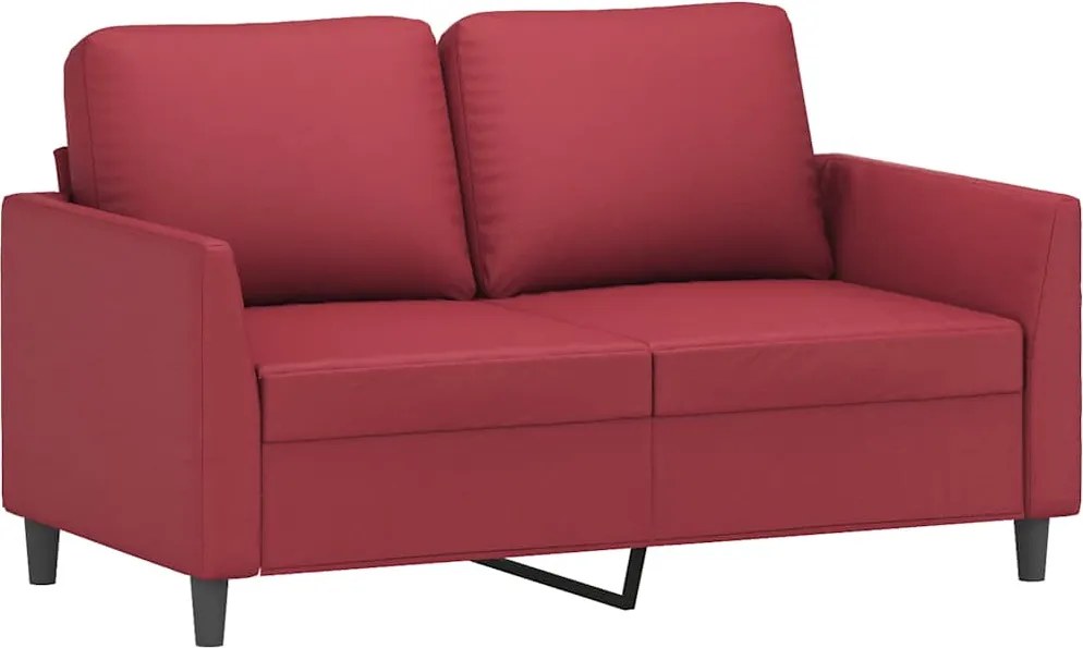 vidaXL 2 személyes bordó műbőr kanapé 120 cm