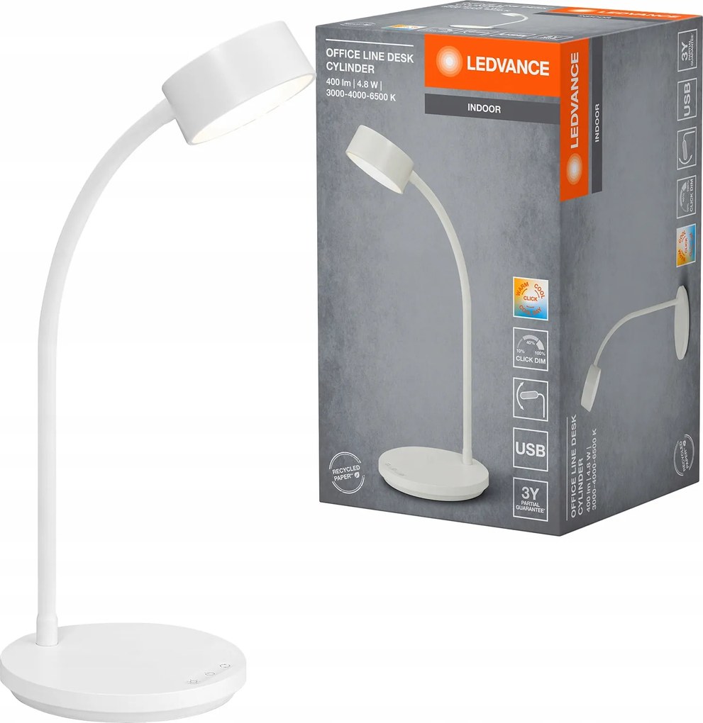 Asztali Led lámpa 4.8W 328lm Cct Tompítható Fehér Office Line