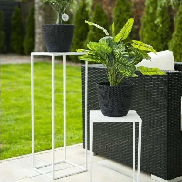 Virágállvány 70x24 cm, fehér