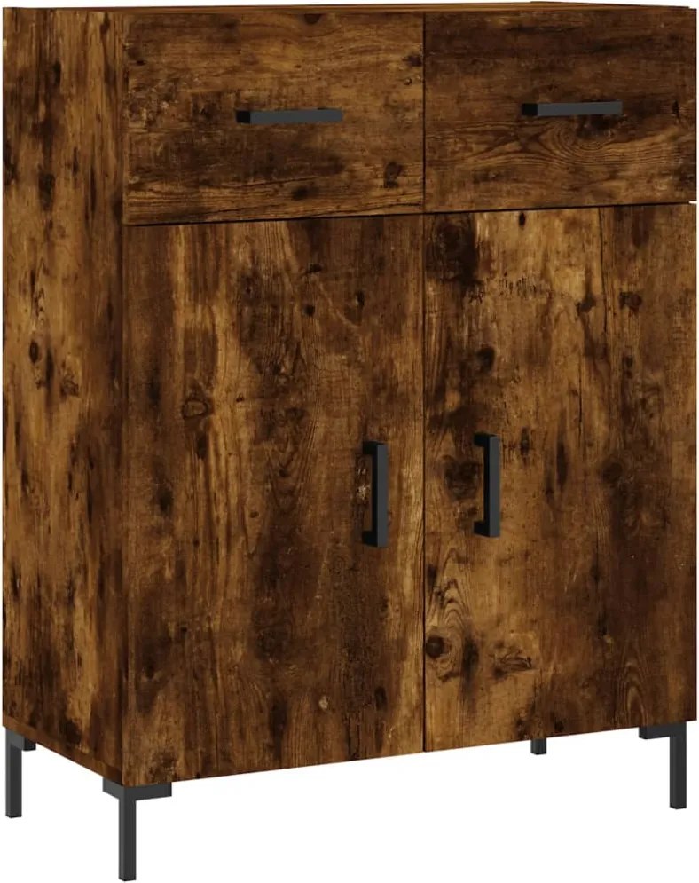 vidaXL füstös tölgy színű szerelt fa tálalószekrény 69,5 x 34 x 90 cm