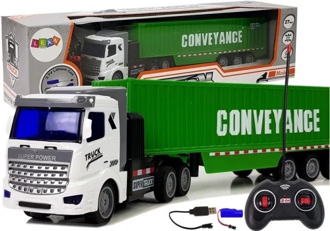 Conveyance Távirányítós Zöld Kamion Teherautó