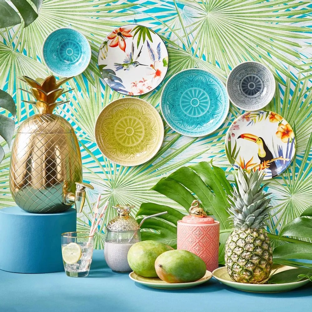 SUMATRA tányér 21cm türkiz