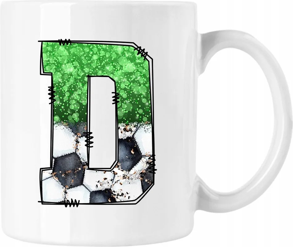 Bögre Labda Ábécé D betű 19 Fehér 330ml