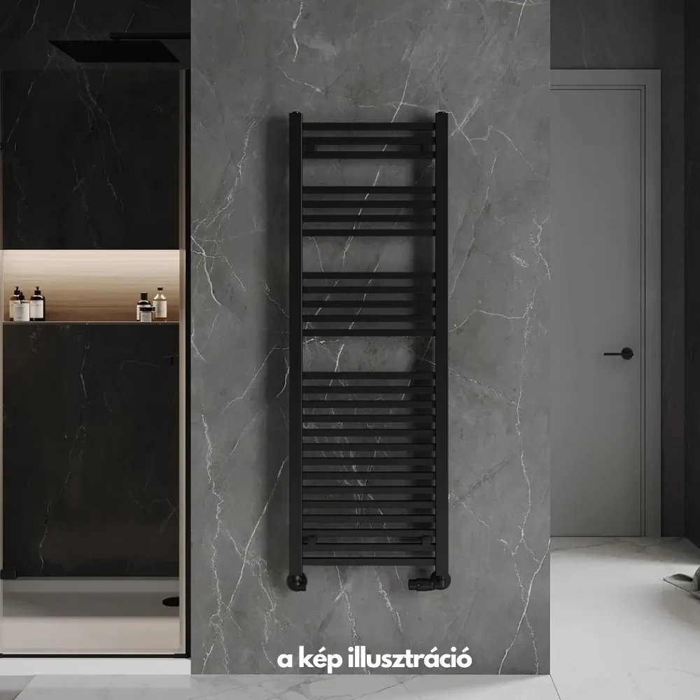 Welland Radiators Welland Lux fekete elektromos törölközőszárító design radiátor 500 x ...