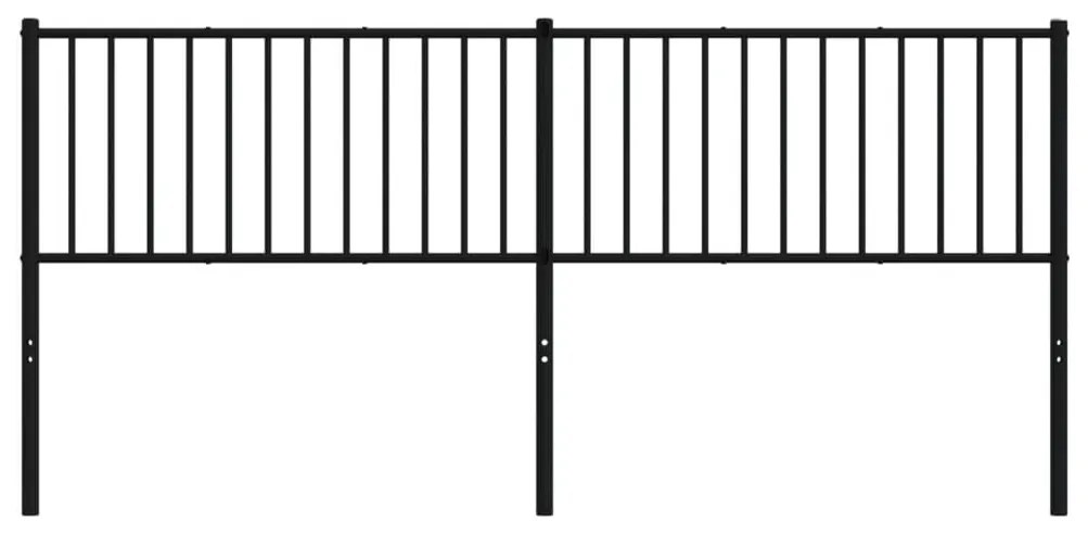 fekete fém fejtámla 200 cm